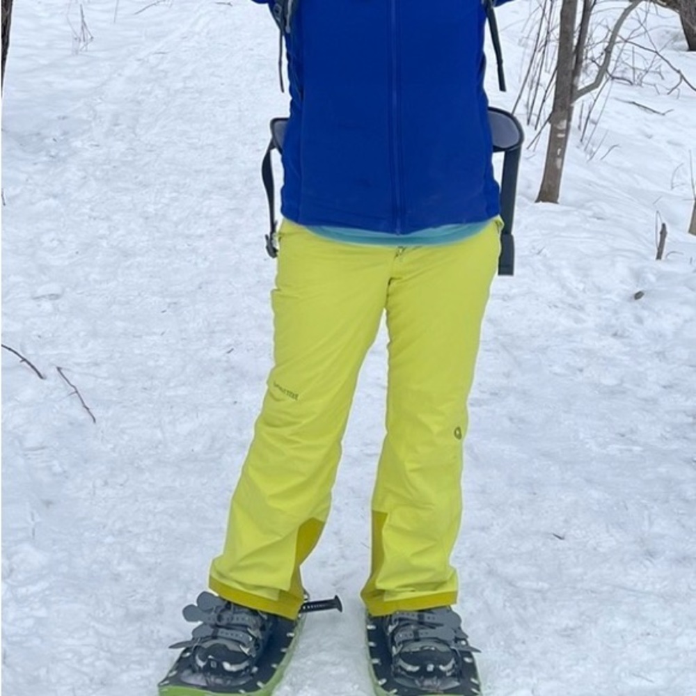 Marmot Radiance insulated neon yellow ski snow snowboard pants — women’s Medium